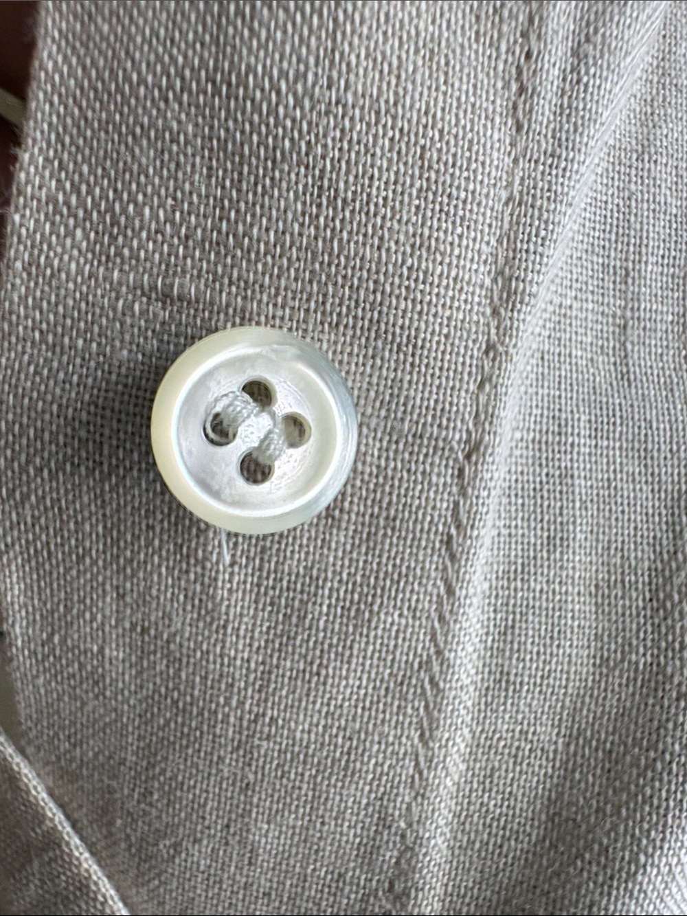 J Crew Casual Button-Down Shirt Linen Blend Fitted - Picture 3 of 7